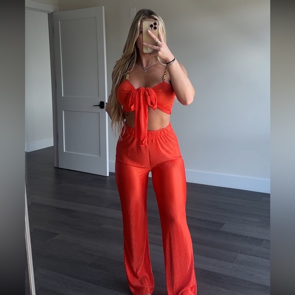 Orange pant set - Picture 2 of 5